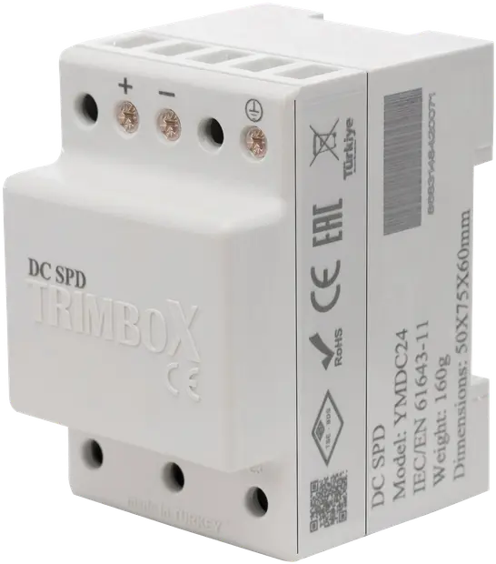 Trimbox YMDC DC SPD güneş enerjisi ve DC hat parafudru