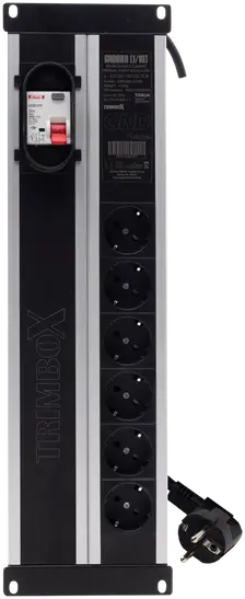 Trimbox GNDRK6 altı prizli rack kabin nötr–toprak regülatörü